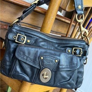 Vintage 65th Anniversary Legacy Leigh Coach Black Leather Women's Bag